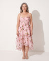 Yolanda | Long Sleeve Midi Dress In Romantic Print