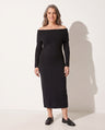 Celeste | Off Shoulder Knitted Maxi Dress Evening Occasion