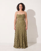 Edith | Textured Floral Formal Dresses Maxi Occasion — voorkant