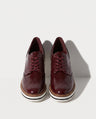 Margaux | Velvet Platform Heels With Brogue Detail