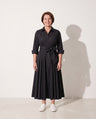 Georgiana | Wedding Guest Dresses With Sleeves Shirt Collar Midi