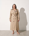 Elodie | Women Double Breasted Belted Long Trench Coat