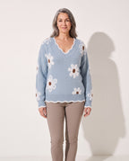 Mirabelle | Cashmere Wool V Neck Knit Sweater Jumper — voorkant