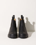 Lavinia | Black Brown Leather Chelsea Boots For Women — voorkant