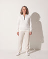 Rosaline | Chunky Cable Knit Half Zip Knitted Sweater