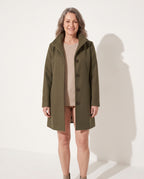 Edith | Black Full Length Long Winter Coat — voorkant