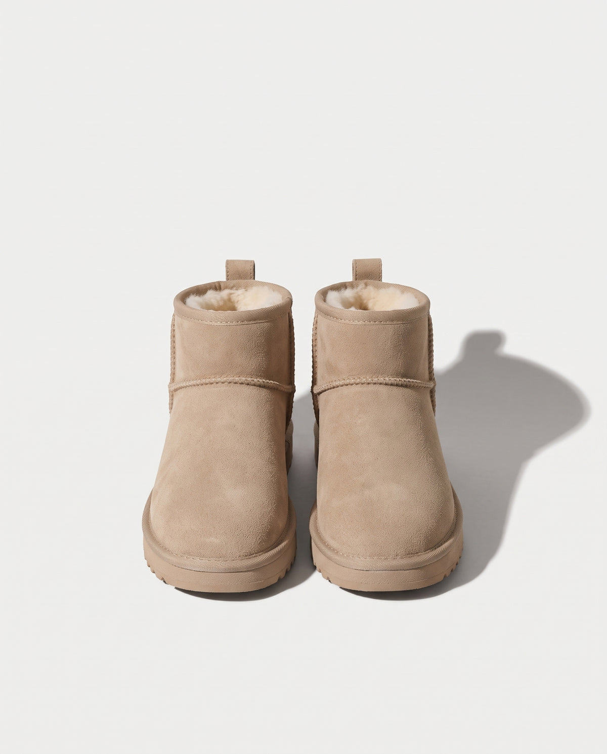 Iliana | Black Suede Leather Ankle Winter Boots — voorkant