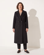 Oceane | Double Breasted Wool Blend Camel Coat — voorkant
