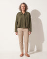 Fleur | Faux Suede Faux Fur Bomber Jacket Leather Trim