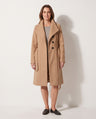 Quintessa | Black Longline Belted Winter Coat For Women