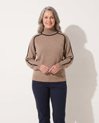 Vivienne | Wool Cashmere Roll Neck Jumper — voorkant