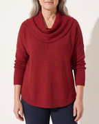 Theodora | Women's Cable Knit Wool Cashmere Jumper — voorkant