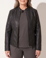 Constance | Faux Leather Biker Jacket Fur Collar Motorcycle