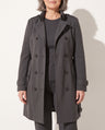 Wilhelmina | Belted Fur Trim Classic Brown White Black Trench Coat