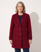 Ingrid | Tailored Wool Blend Notched Lapel Coat — voorkant