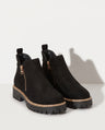 Amandine | Black Brown Heeled Flat Ankle Boots