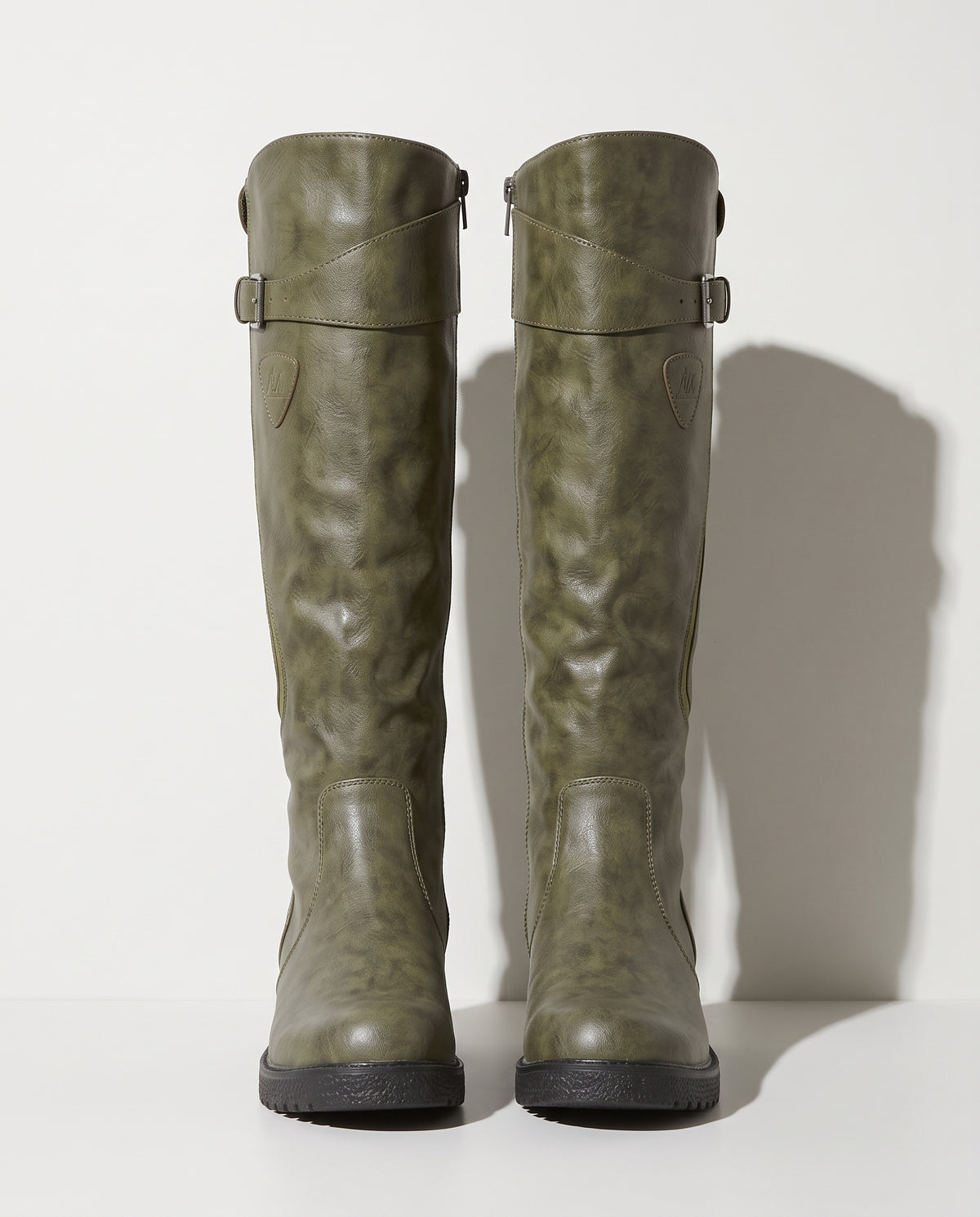 Joelle | Wide Fit Tall Knee High Leather Boots — voorkant