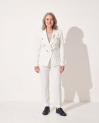 Persephone | Tailored Double-Breasted Jacket for Women — White