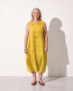 Evangeline | Elegant Embroidered Floral Dresses For Women — Yellow