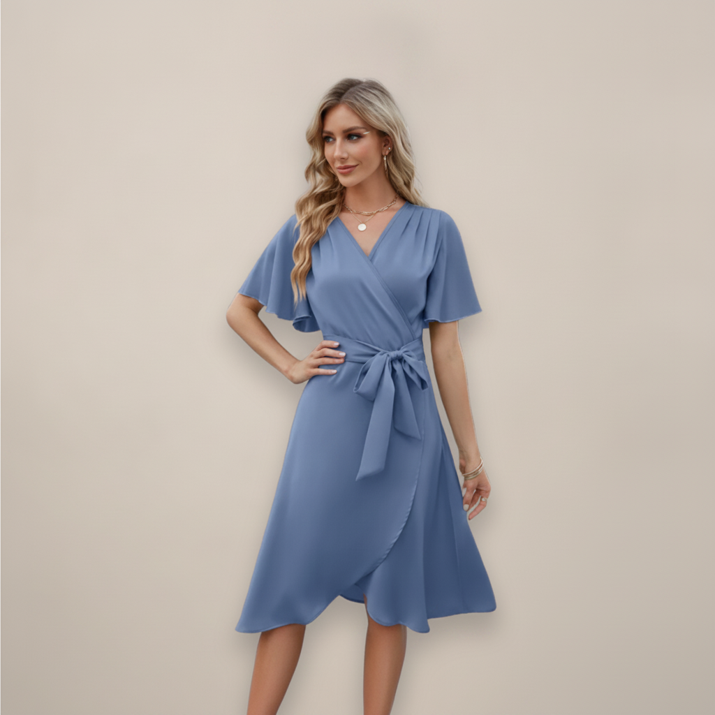 Cosima | Women's Midi Wrap Dress Summer Garden Party Occasion