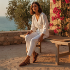 Marguerite | Woven Vegan Leather Flat Shoes For Summer