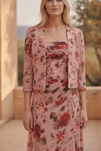 Eloise | Floral Mother Of The Bride Dress Jacket Two Piece