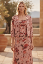 Celestine | 2 Piece Floral Mother of Bride Jacket Dress