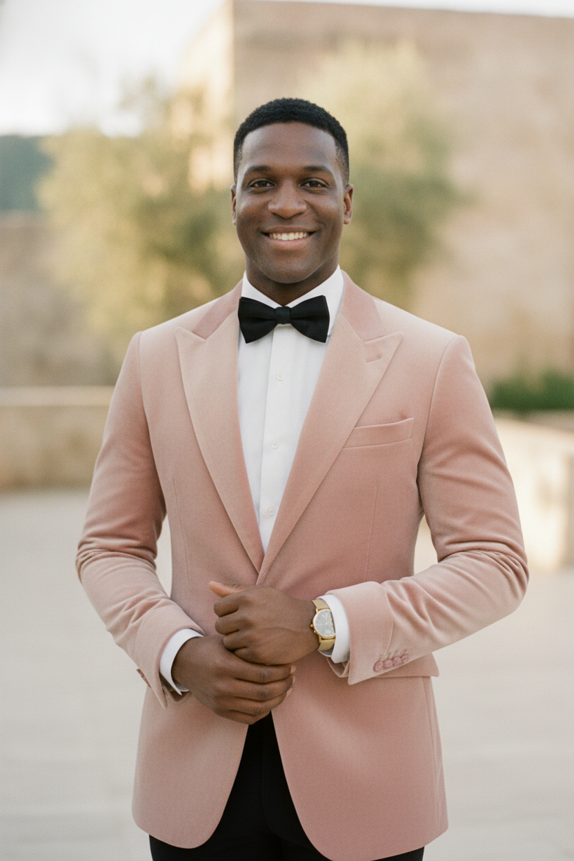 Magnus | Men Velvet Peak Lapel Wedding Guest Blazer