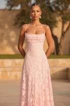 Floriane | Floral Pattern Spaghetti Straps Maxi Occasion Dress