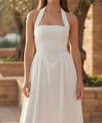 Beatrix | Corset Halter Bandage A-Line Maxi Evening Dress