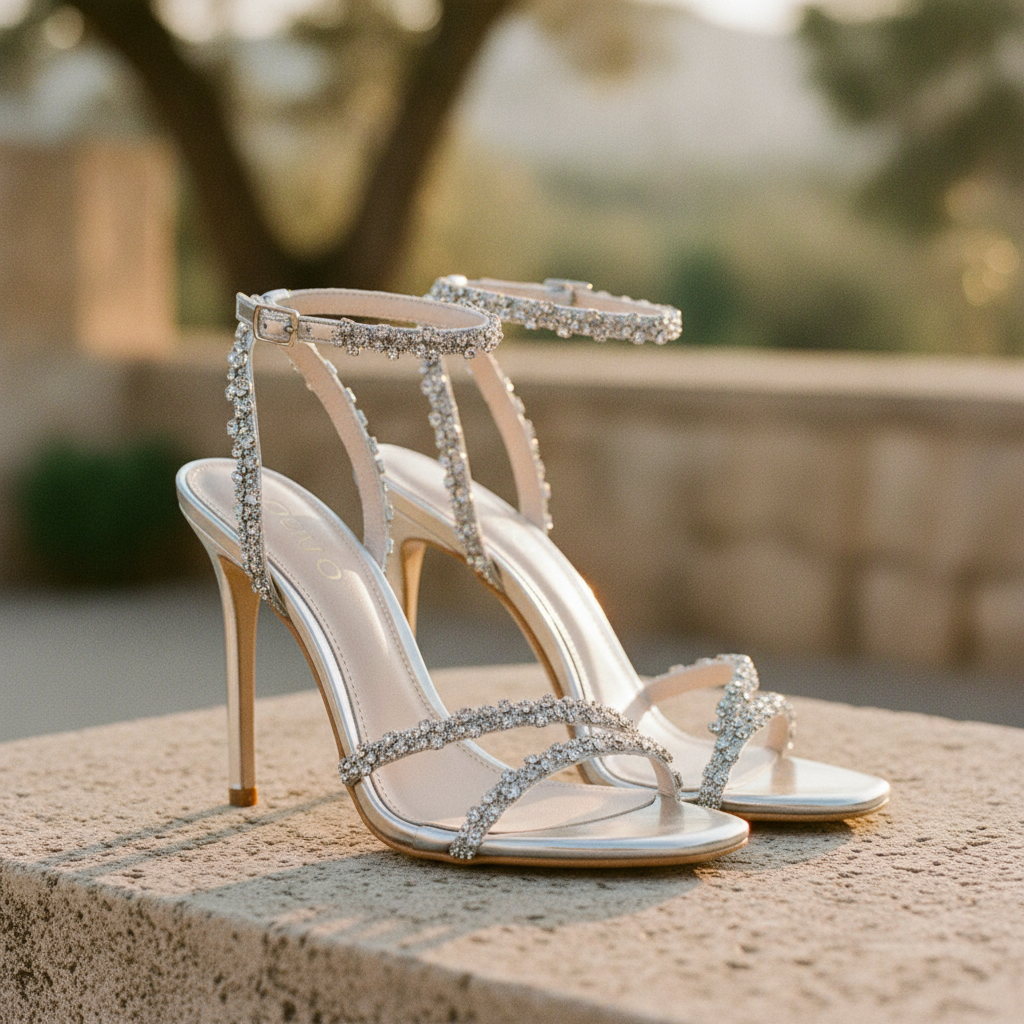 Isolde | Rene Caovilla Diamond Stiletto Heels Occasion Sandals