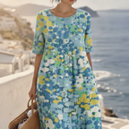 Persephone | Floral House Dress Wedding Guest Garden Party Midi
