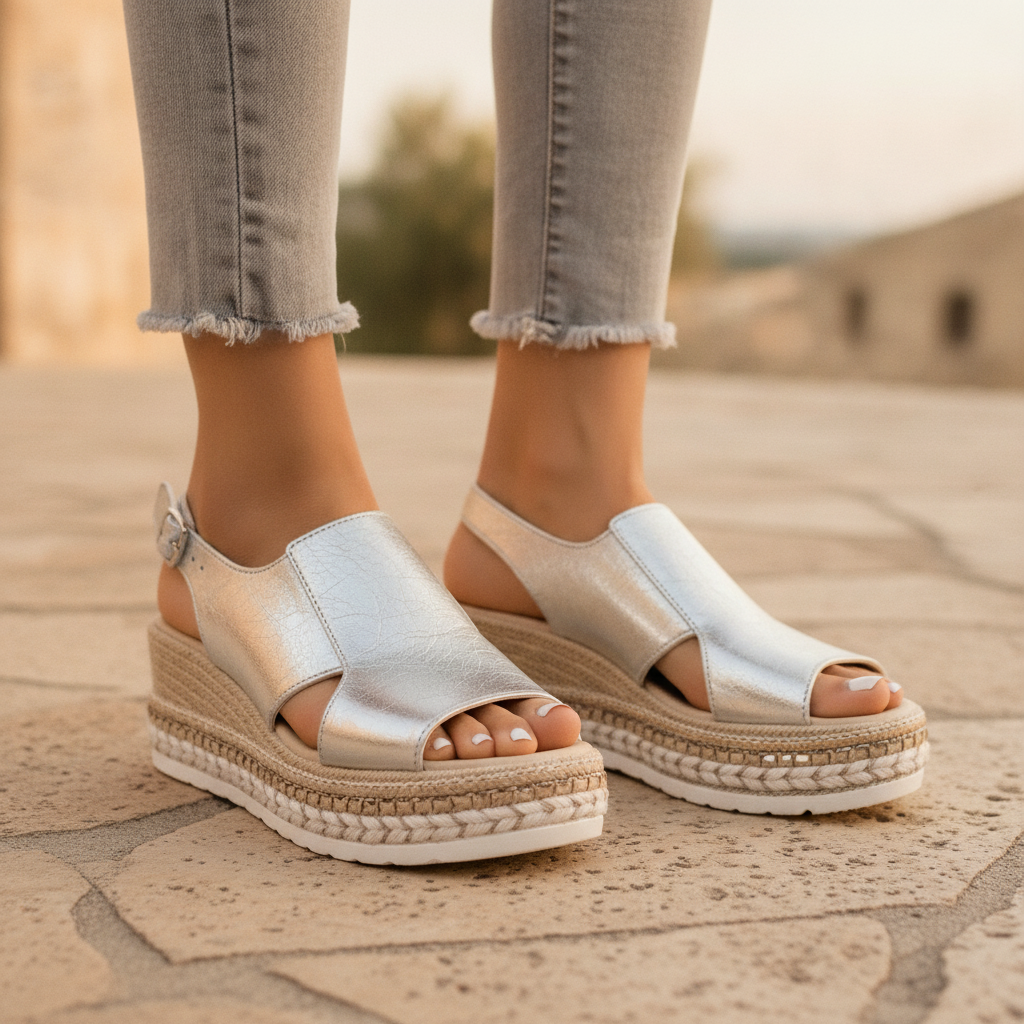 Marguerite | Supportive Wedge Sandals with Espadrille Platform