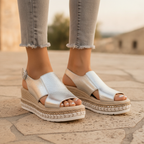 Marguerite | Supportive Wedge Sandals with Espadrille Platform