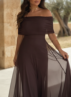 Giselle | Off-Shoulder Evening Garden Party Maxi Dress
