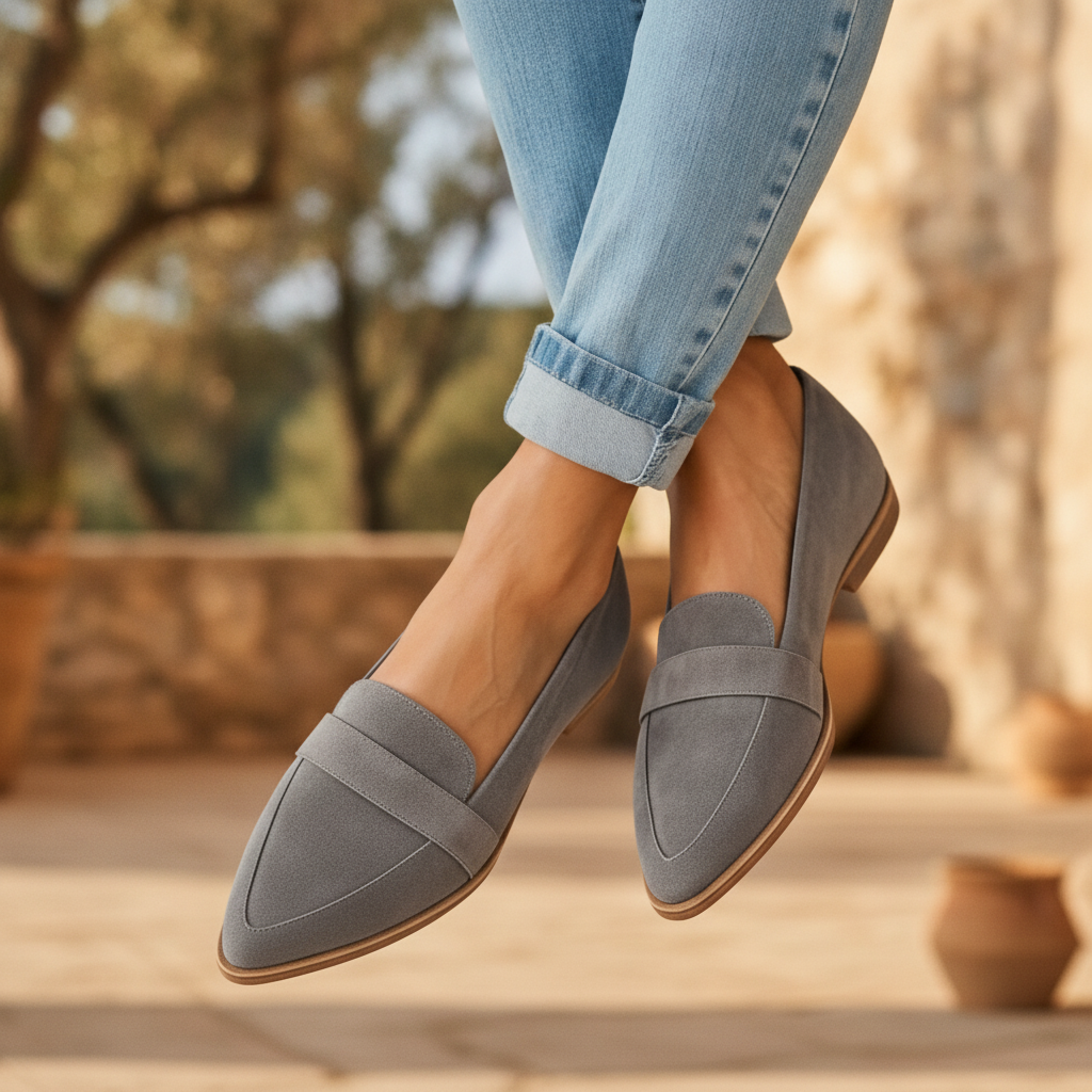 Amandine | Supportive Leather Pointed Toe Everyday Flats