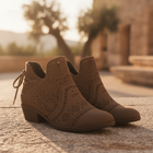 Evangeline | Vintage Cutout Ankle Boots for Women