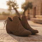 Evangeline | Vintage Cutout Ankle Boots for Women