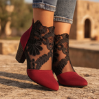 Rosaline | Heeled Ankle Boots With Lace Detail For Every Day
