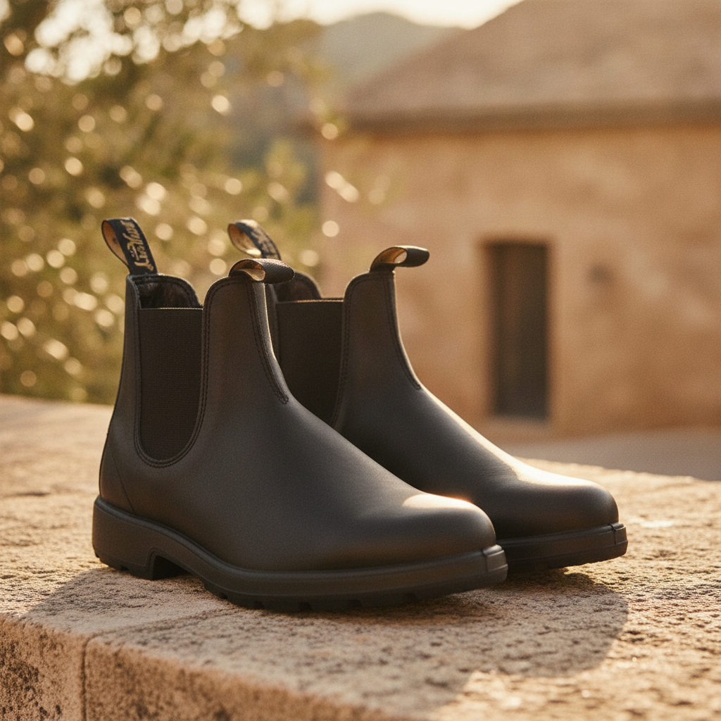 Xander | Men Ruched Leather Chelsea Boots Smart Casual Outdoor