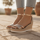 Solene | Women's Wedge Strap Sandals For Summer Occasions