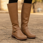 Coralie | Women's Knee-High Boots with Buckle Detail
