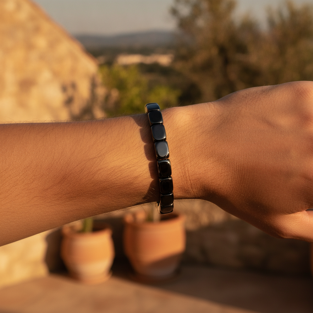 Zachary | Mens Bracelet Hematite Stone Casual Accessory