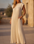 Celestine | Sleeveless Pleated House Dress Elegant Occasion Wear