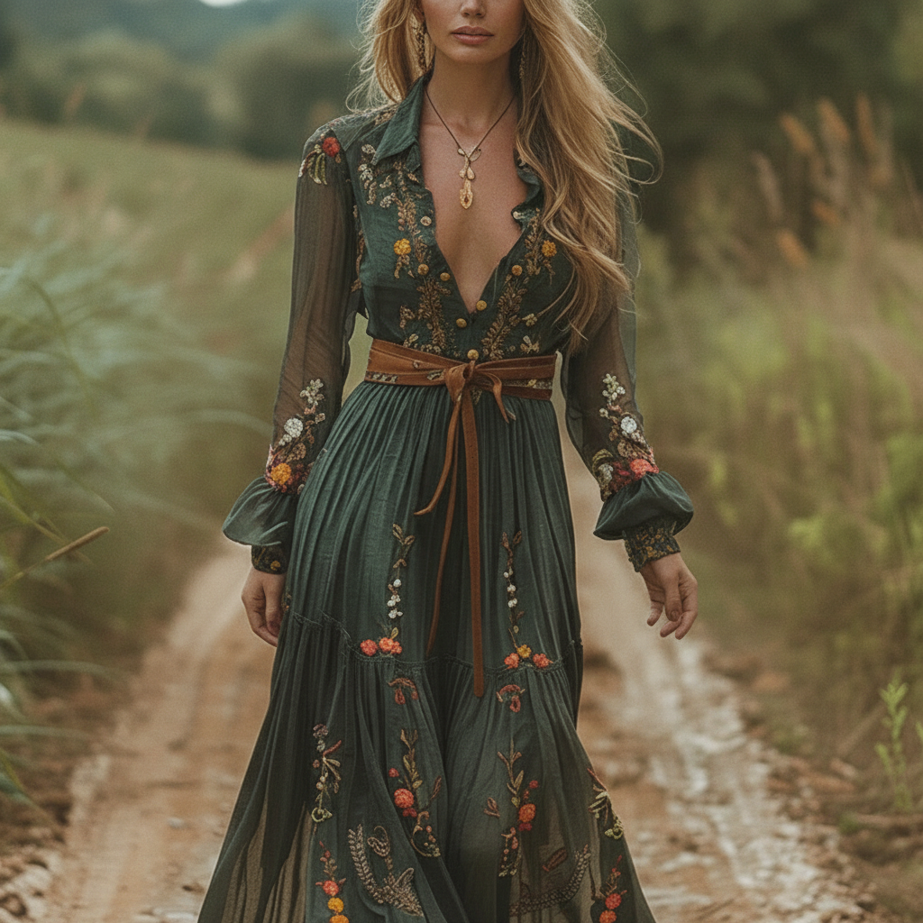 Quintessa | Embroidered Maxi House Garden Party Dress