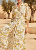 Leonie | Floral Chiffon Garden Party Shirt Dress