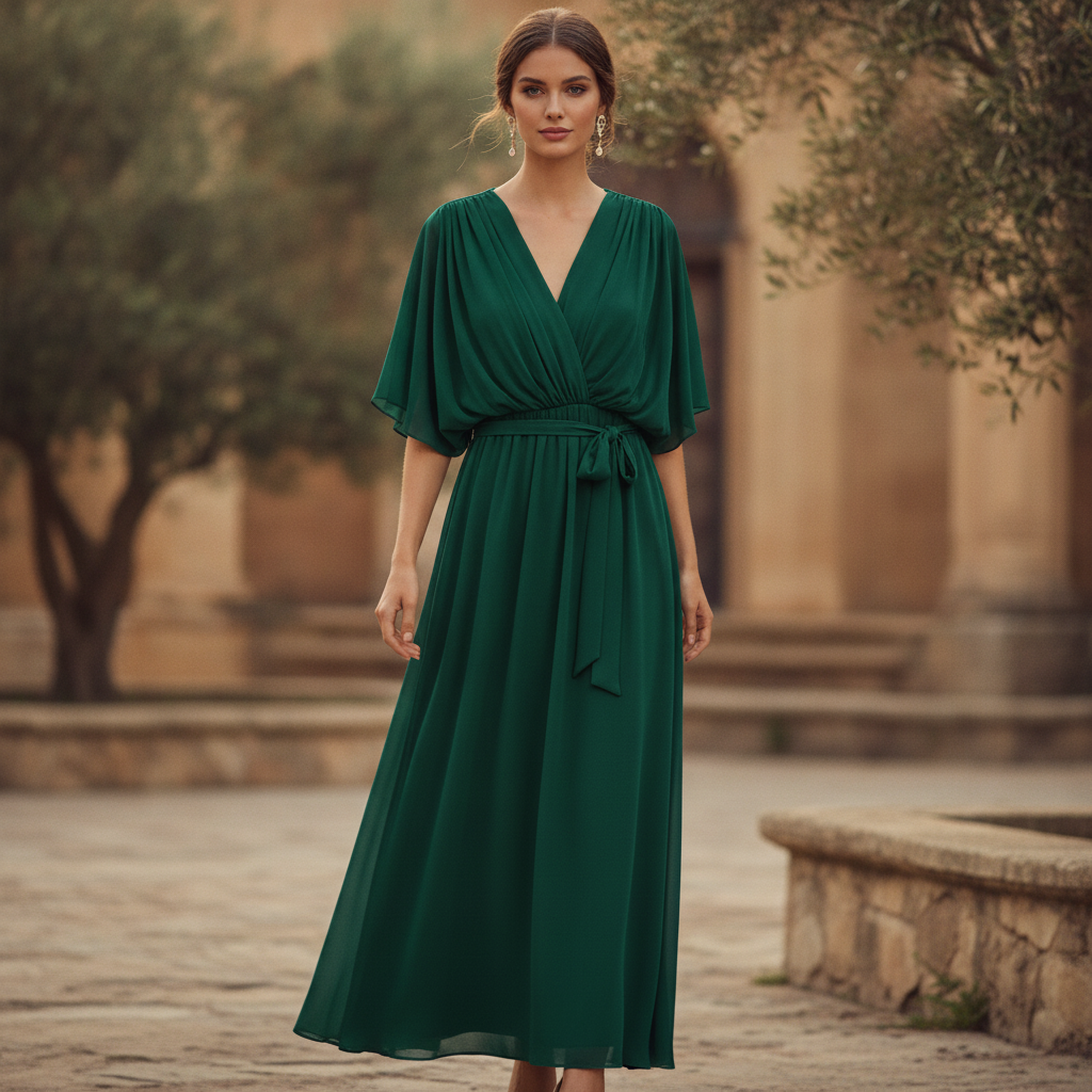Cordelia | Chiffon V-Neck Summer Wedding Guest Dress