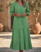 Valentina | Floral Puff Sleeve Maxi Dress For Summer Occasions