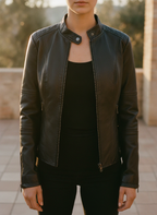 Octavia | Women's Tailored Biker Leather Jacket