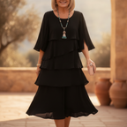 Ophelia | Long Sleeve Ruffle Wedding Guest Midi Dress
